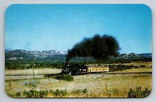 Narrow Gauge Train Alamosa Durango Silverton Colorado Vintage Unposted Postcard picture