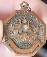 VINTAGE SCHOOL BAND CONTEST MUSIC AWARD MEDAL PENDANT picture