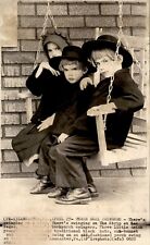 LG989 1972 Wire Photo THREE REAL SWINGERS Adorable Amish Children Lancaster PA picture