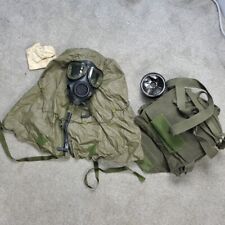 USGI Military M40 Gas Mask with Hood, Carry Bag and Canister(Dented)- Size Large picture