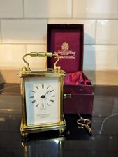 Vintage Winegartens Boxed 8 Day Heavy Brass Carriage Clock With Key Working  picture