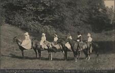 RPPC People on Horseback Bennington Historical Pageant,Aug 12-16,1911,VT Burt picture