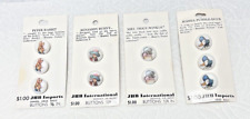 4 Beatrix Potter Peter Rabbit Buttons on Card Benjamin Jemima Tiggy Winkle 5/8