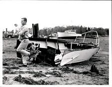LG56 1967 Original Photo HIGHLAND HARBOR STORM DAMAGE BEACHED DESTROYED BOATS picture