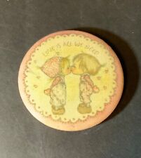 VTG 1973 Hallmark Betsey Clark Pinback Button Love is All We Need 2 3/8” picture