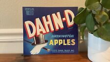 c1930s Dahn-D Washington Apples Floyd Wenatchee WA Fruit Crate Label NOS Unused picture