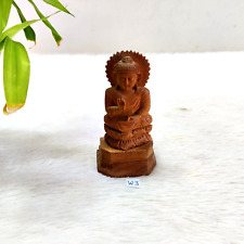 Vintage Handcrafted Lord Buddha Sandal Wood Figure Old Decorative Collectible W3 picture