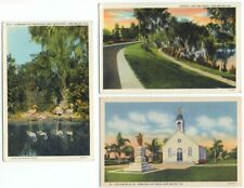 Lake Wales FL Lot of 3 Old Postcards Florida picture