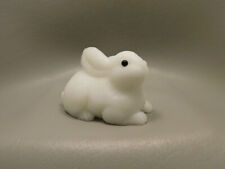 White Rabbit Figurine Gemstone Animal Carving Marble #O137 picture