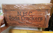 RARE antique NBC soda crackers 2 pound empty box, 1920s Uneeda Bakers Nabisco picture