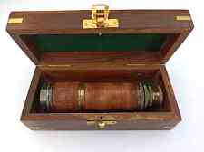 This Is An Antique Style 14 Inch Long Telescope Comes With Leather Case , Plain picture