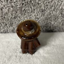 Vintage Sleeping Boy In Sombrero Hat Brown Single Salt Shaker With Stopper picture