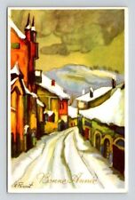 CPA Bonne Année - Happy New Year Postcard - Signed picture