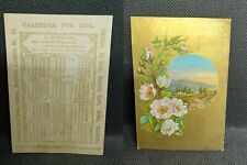 Antique Victorian 1885 Calendar Trade Card Catholic Repository Hastings picture