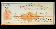 1875 Ornate Check, Miller, Perkins & Co, Oxford NY New York, Leonard Sheldon Co picture