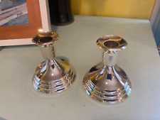 VINTAGE FB ROGERS SILVER CO.  PAIR SILVERPLATED CANDLESTICKS  New Open Box F-499 picture