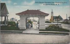 Postcard Belle Harbor Entrance Washington Ave Rockaway Park NY  picture