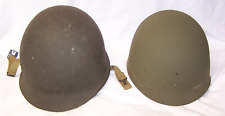 Original WWII WW2 US Front Seam Fixed Bale Steel M1 Helmet picture