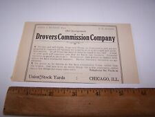 1919 DOVER COMMISSION COMPANY Paper Ad UNION STOCK YARDS CHICAGO ILLINOIS picture