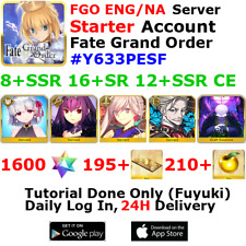 [ENG/NA][INST] FGO / Fate Grand Order Starter Account 8+SSR 190+Tix 1640+SQ #Y63 picture