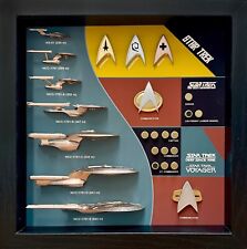 Ship & Combadge Display Shadow Box Star Trek, Enterprise, Large *Fan Made* picture