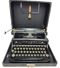 Vintage Royal 1937 Model O Portable Touch Control Glossy Black Typewriter w/Case picture