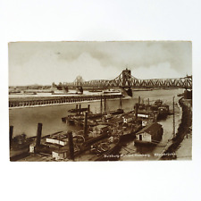 Ruhrort Harbor Duisburg RPPC Postcard c1915 Rhine River Bridge & Boats C3236 picture
