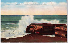Postcard Breaking Waves Dashed High West Cliff Drive Santa Cruz California picture