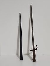 Original French M1874 Gras Rifle Bayonet St. Etienne 1880, matching serial #'s picture