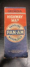 Vintage / Antique 1931 Georgia Road Map By Pan-Am Petroleum Corp Folded picture