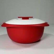Tupperware Microwave Tortilla Keeper Steamer 3pc Set Red Small 7