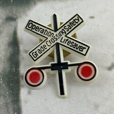 Operation Lifesaver Grade Crossing Safety Lapel Pin Vintage Retro picture