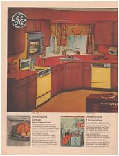 GE Americana Range Dishwasher Kitchen 1969 60s Vintage Large Print Ad 10x13.5 picture