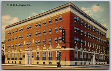 Vtg Easton Pennsylvania PA YMCA Building 1940s Linen View Postcard picture