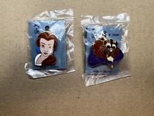 Beauty and The Beast Vintage Disney Pin Set New on card in package 1992 Belle picture
