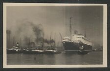 Norddeutscher Lloyd SS Bremen ocean liner RPPC postcard 1930s picture