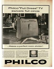 1959 Philco Predicta Full Dress Television Swivel TV Vintage Print Ad picture