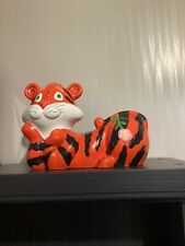 Unique Ceramic Tiger Cub Cat Figure Statue Hand Painted Marked Germany 9 1/4 picture
