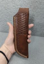 Custom Leather Knife Sheath Fixed Hunting Blade Knife Engraved belt loop Holster picture