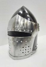 Medieval Barbuta Helmet Role Play Knight Helmet Fully Functional Inner Leather picture