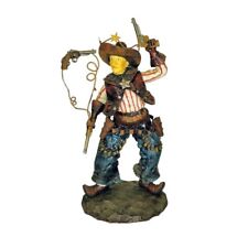 Vintage Western Gun Slinger Humor Old West Figurine Cowboy Statue Resin picture
