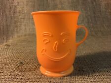 Vintage Orange “Kool-Aid”  Man Plastic Cup 4” Tall picture