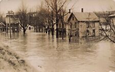 RPPC St Johnsbury Vermont Homes Flooded 1927 by Jenks Studio Photo Postcard picture