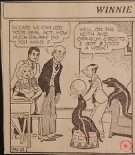 1940 Winnie Winkle The Breadwinner Comic Strip Trained Seal Act Chicago Tribune picture