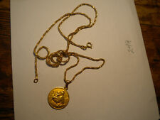 VINTAGE--18KT. GOLD RELIGIOUS MEDAL AND CHAIN picture