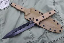 Heretic Knives Nephilim Flat Dark Earth G-10 Double Edge DLC Battleworn picture