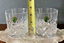 Waterford Lismore 2 Old Fashioned Crystal Beverage Tumbler Glasses Ireland New picture