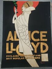 Vintage 1968 Alice Lloyd England's Dantiest & Most Popular Comedienne Poster picture