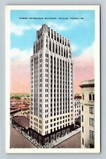 Dallas TX-Texas, Tower Petroleum Building Vintage Souvenir Postcard picture