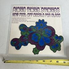 NOS Vintage 1970 Pop Art Rickie Tickie Stickies Psychedelic Flowers Stickers picture